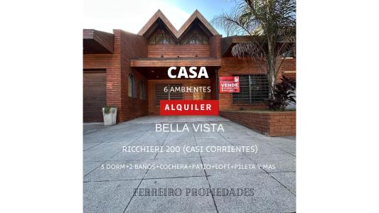 ALQUILER DE CASA EN BELLA VISTA  , 260 mt2, 4 habitaciones