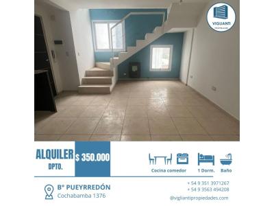 ALQUILER DEPARTAMENTO- Bº Pueyrredón (1 dormitorio), 40 mt2, 1 habitaciones