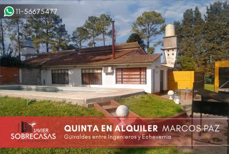 CASAQUINTA EN ALQUILER - Marcos Paz - Pcia. Bs.As, 4 habitaciones