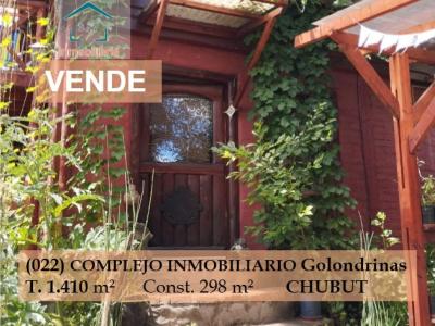 (022) COMPLEJO INMOBILIARIO en VENTA en Bo. Suizo Lago Puelo, limite con El Bolson, 298 mt2, 8 habitaciones