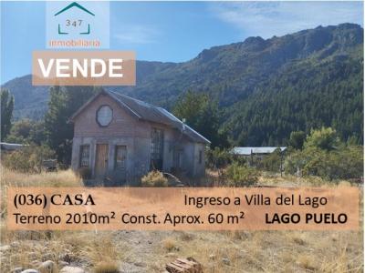 (036) CASA  Ingreso a Villa del Lago, Lago Puelo-Chubut, 60 mt2, 1 habitaciones