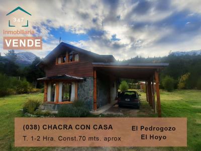 (038) CHACRA con CASA, en El Pedregoso, árboles nativos, 70 mt2, 1 habitaciones
