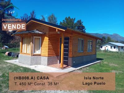 (HB008.A) CASA de excelente construcción en Isla Norte, Lago Puelo, 35 mt2, 1 habitaciones
