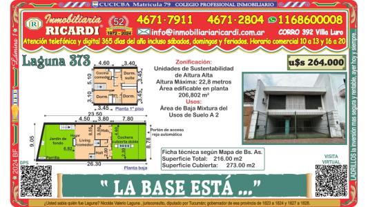 LA BASE ESTÁ.. soberbia casa muy buena construccion , 273 mt2, 4 habitaciones