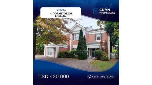 Casa en Venta, La Lomada de Pilar - Cuan Propiedades, 280 mt2, 4 habitaciones