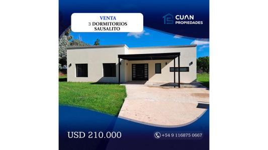 Casa en Venta, Barrio Sausalito Pilar , 180 mt2, 3 habitaciones