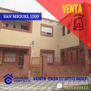 IMPERDIBLE 2X1!!! Venta de Casa con Departamento Indep. ubicada en la calle San Miguel 1200, 240 mt2, 5 habitaciones