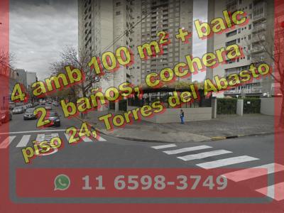 Nuevo precio - Departamento en Venta en Balvanera 4 ambientes 2 baños, 89 m2 + balcón + cochera - Torres de Abasto, Gallo 600, 3 habitaciones