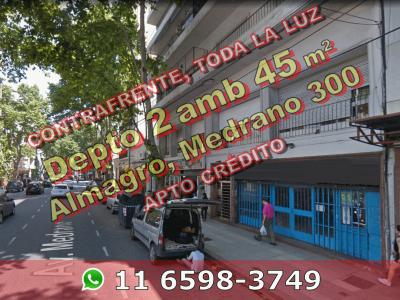 Departamento en Venta en Almagro 2 ambientes 45 m2, contrafrente – Av Medrano 300, 1 habitaciones