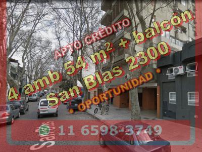 OPORTUNIDAD, NUEVO PRECIO - Departamento en Venta en Villa Gral Mitre 4 ambientes 54 m2 + balcón al contrafrente - San Blas 2300, 3 habitaciones