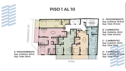 Departamento - Entrega 12/2024- dos ambientes  Amenities, 42 mt2, 1 habitaciones