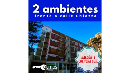 2 ambientes sobre Chiozza, cochera, balcón terraza, 30 mt2, 1 habitaciones
