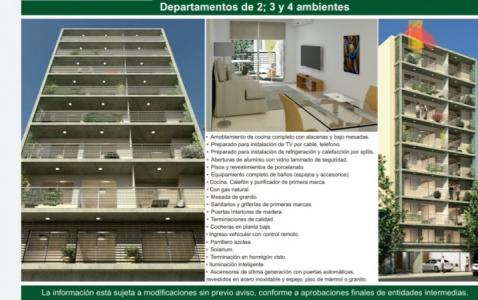 Modernos departamentos desde monoambiente a tres dormitorios, 60 mt2, 1 habitaciones