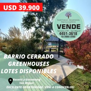 LOTE EN BARRIO CERRADO - GREENHOUSES SAN MIGUEL, 158 mt2