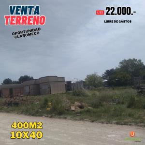 Venta Claromeco Lote 10x40, 400 mt2