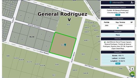 Lote de 10.000 m2 en General Rodriguez