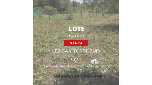 Venta de lote de 1320 mts2 en LEZICA Y TORREZURI en LUJAN