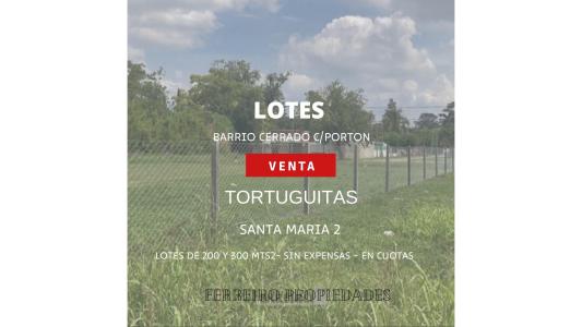 Venta de lotes en BARRIO CERRADO con portón en TORTUGUITAS