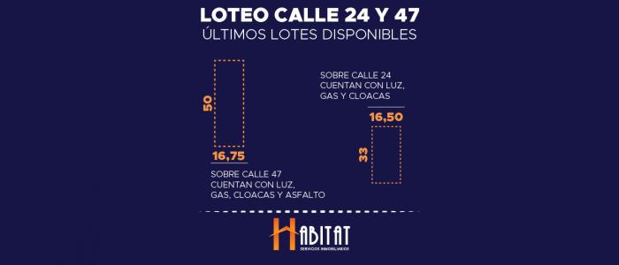 Loteo Calle 24 y 47, 837 mt2