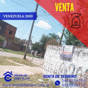 Venta de terreno excelente zona calle Venezuela 3100 c/ servicios, 360 mt2
