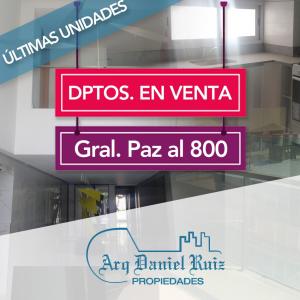 Departamentos en Venta en Gral. Paz al 800: ¡ultimas unidades!, 71 mt2, 1 habitaciones
