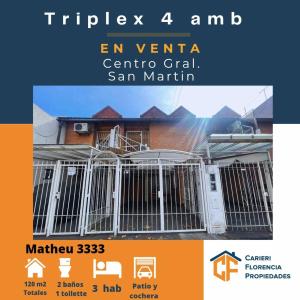TRIPLEX 4 AMB EN CENTRO DE SAN MARTIN, 3 habitaciones