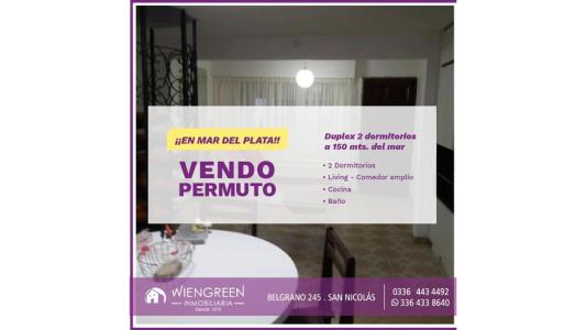 Vendo o Permuto Duplex en Mar del Plata, 2 habitaciones