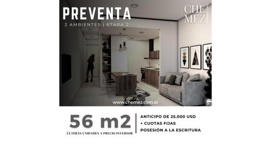 DEPTO 1 HAB. en el emprendimiento EDIFICIO ENTRE RIOS, 50 mt2, 1 habitaciones