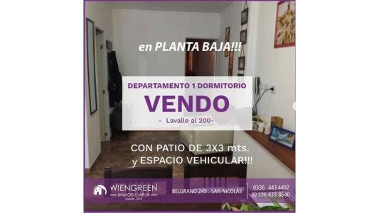 Vendo departamento de 1 habitacion en Planta Baja, 1 habitaciones