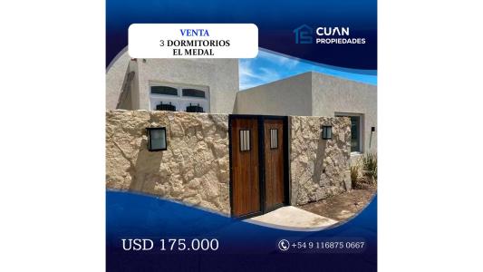 MEDAL CASA A LA VENTA - CUAN PROPIEDADES, 180 mt2, 3 habitaciones