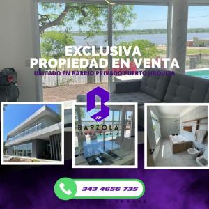 Exclusiva propiedad en venta . Barrio Cerrado Puerto Urquiza, 750 mt2, 3 habitaciones