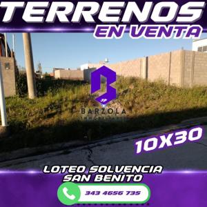 TERRENOS EN VENTA - SAN BENITO, 300 mt2