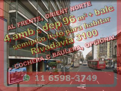 NUEVO PRECIO - Departamento en Venta en Balvanera 4 ambientes más dependencia 96 m2, + balcón al frente cochera c baulera opcional – Rivadavia 3100, 3 habitaciones