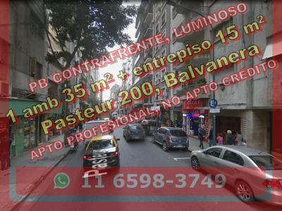 NUEVO PRECIO - Departamento en Venta en Balvanera 1 ambiente 35 m2 en Planta Baja, más entrepiso de 15 m2 – Pasteur 200