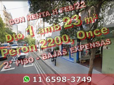 NUEVO PRECIO - Monoambiente en Venta en Balvanera 23 m2 CON RENTA hasta feb/22 - Perón 2200