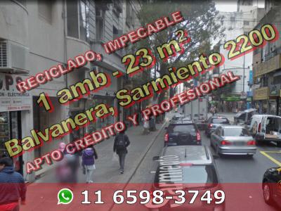 RECICLADO, IMPECABLE - Departamento en Venta en Balvanera 1 ambiente 23 m2, ideal renta o vivienda - Sarmiento 2200