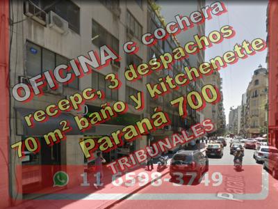 Oficina en Venta en Tribunales (San Nicolás) recepción 3 despachos baño kitchenette 70 m2 + cochera – Paraná 700, 3 habitaciones