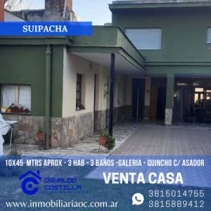 Venta de Casa de 2 plantas en calle Suipacha al al 600, 450 mt2, 3 habitaciones