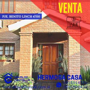 VENTA HERMOSA CASA  PJE. BENITO LYNCH 4700, 631 mt2, 3 habitaciones